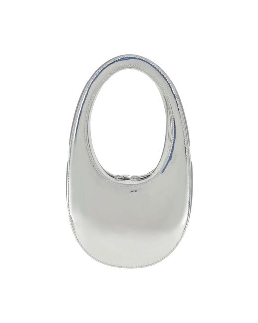 Coperni Gray Metallische Leder Mini Schultertasche
