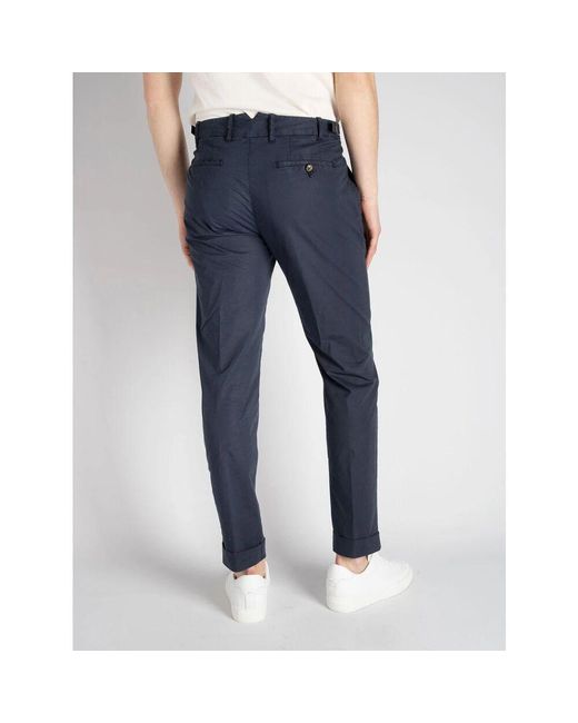 BERWICK  1707 Blaue Chino Hose Modernes Sophisticated Design in Blue für Herren