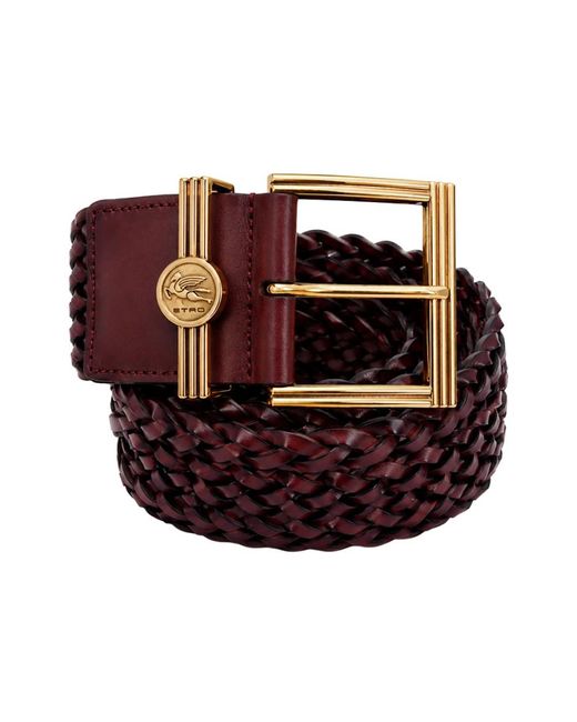Etro Purple Hochband-Webgürtel