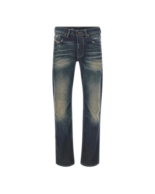 DIESEL Blue Straight Fit Jeans for men