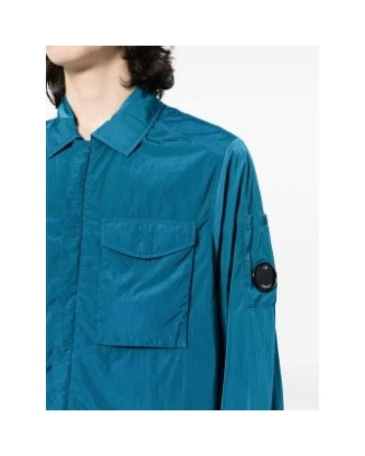 C P Company R Pocket Overshirt Ink Blue M for men
