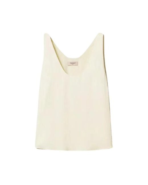 Twinset White Sleeveless Tops
