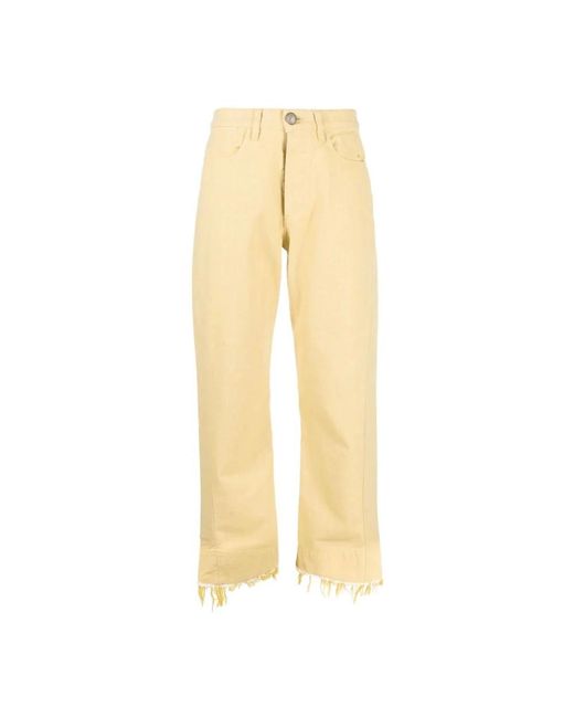 Jil Sander Yellow Straight Trousers
