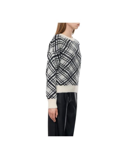 Liu Jo Gray Round-Neck Knitwear