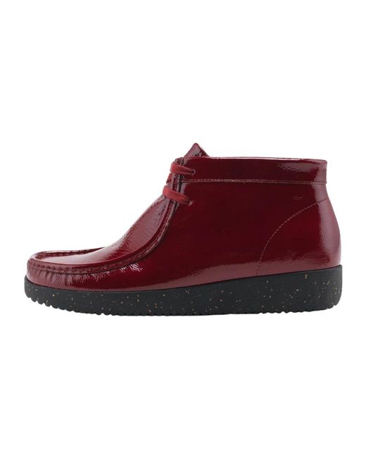 Nature Footwear Lace-Up Boots in het Red