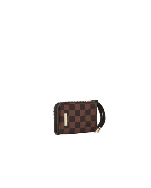 Sprayground Accessoires ,Veelkleurig ,Reliëf Check Wallet Haai in het Brown