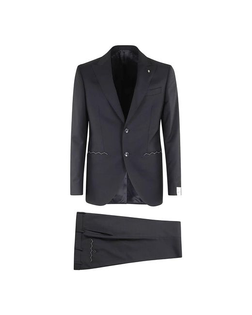Luigi Bianchi Elegant Suit For in Blue für Herren