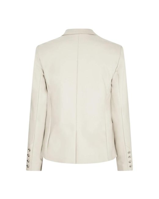 Mos Mosh Jassen ,Katoen Klassieke Night Blazer Ecru in het Natural