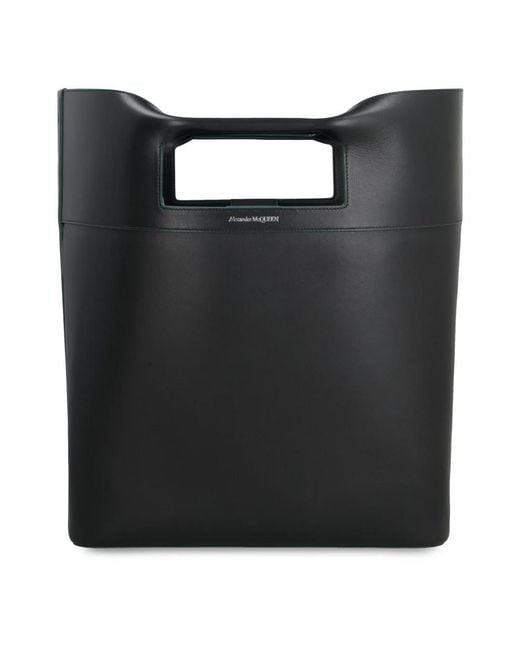 McQueen Black Shopping Bags