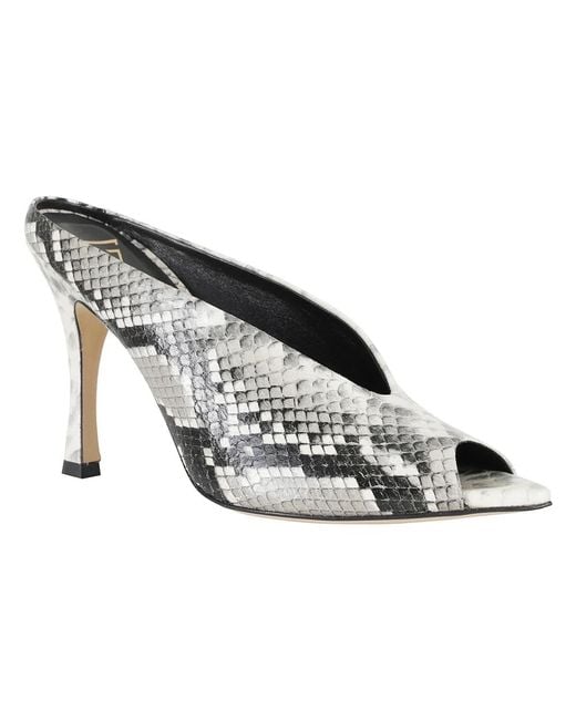 Giampaolo Viozzi White Heeled Mules