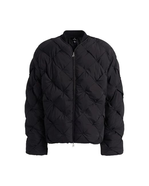 Represent Jassen ,Zwart ,Leer Pillow Puffer in het Black voor heren