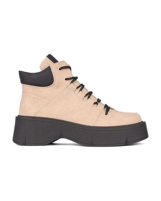 Betsy Natural Lace-Up Boots