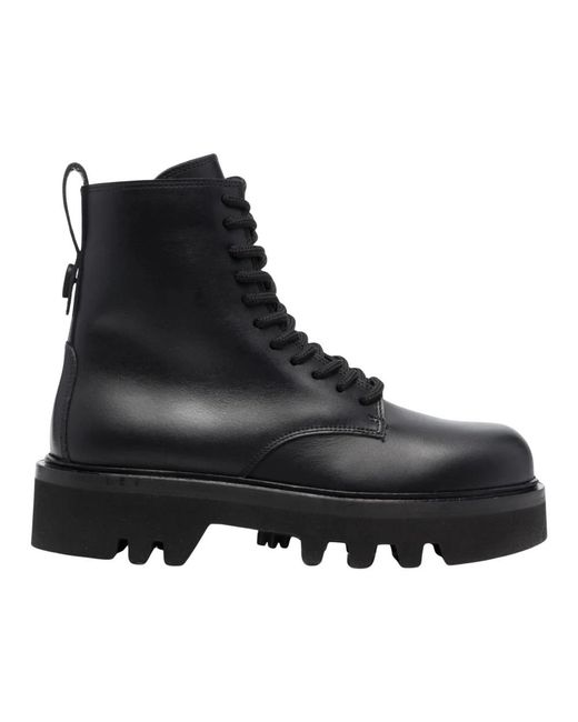 Furla Black Lace-Up Boots