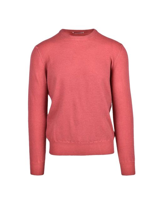 Kangra Pink Round-Neck Knitwear for men