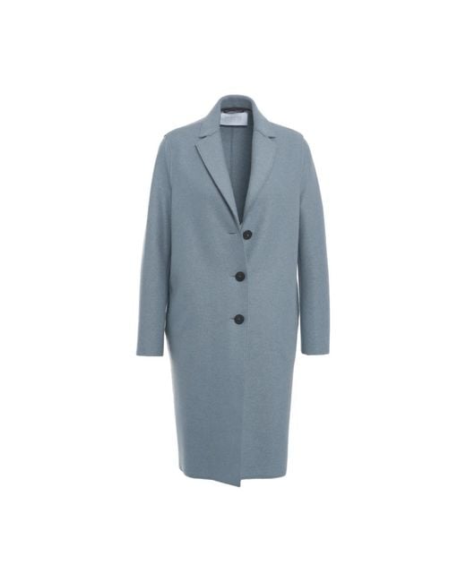 Harris Wharf London Single-Breasted Coats in het Blue