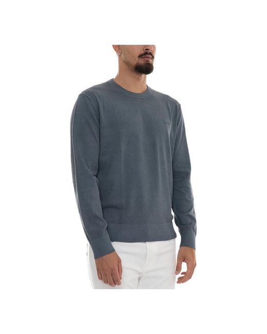 Gant Blue Round-Neck Knitwear for men