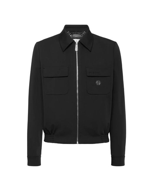 Philipp Plein Nylon Blouson in het Black voor heren