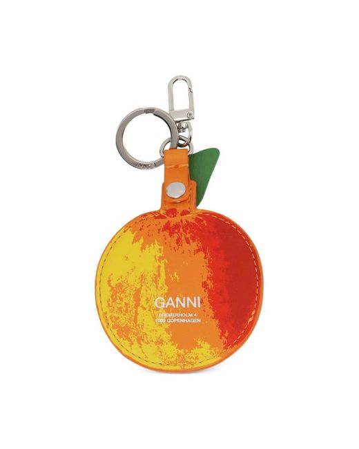 Ganni Orange Keychains