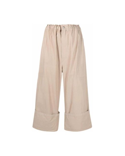 Moncler Natural Cropped Trousers