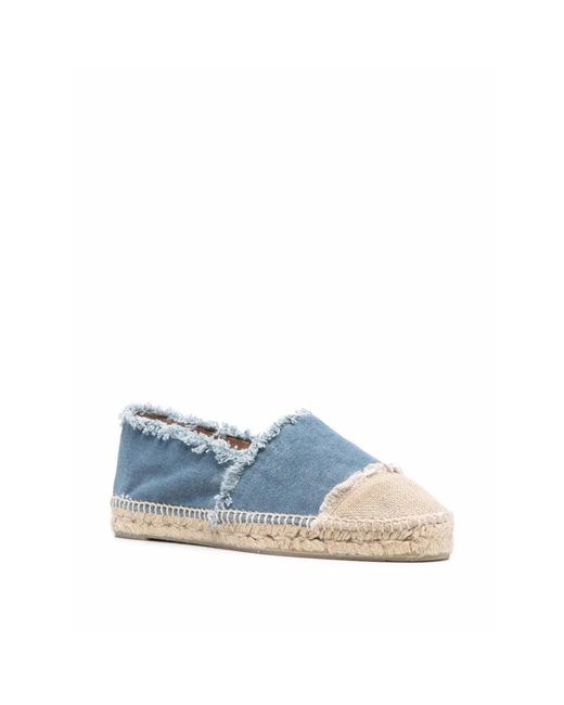 Castaner Blue Denimblaue espadrilles mit fransen