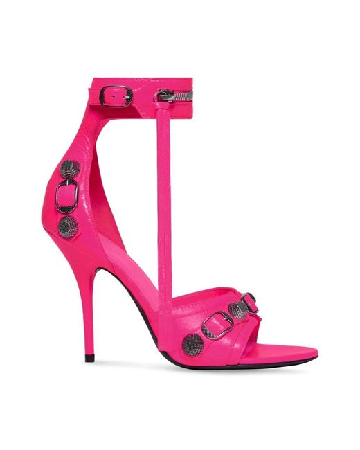 Balenciaga Pink Cagole 110mm Stiletto Sandals