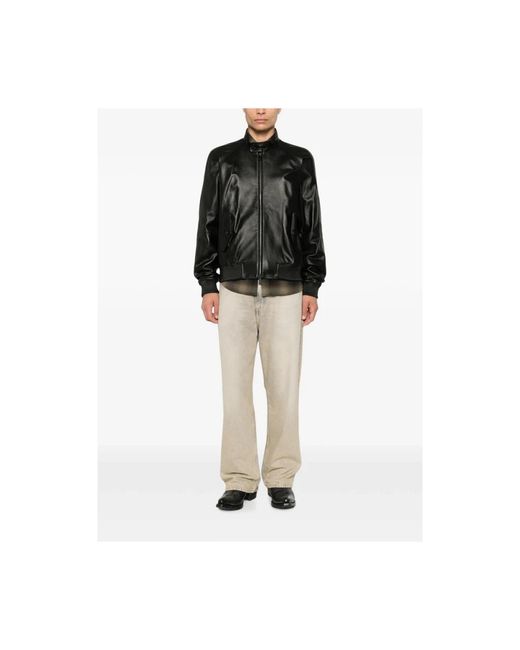 DSquared² Leren Bomberjack in het Black voor heren