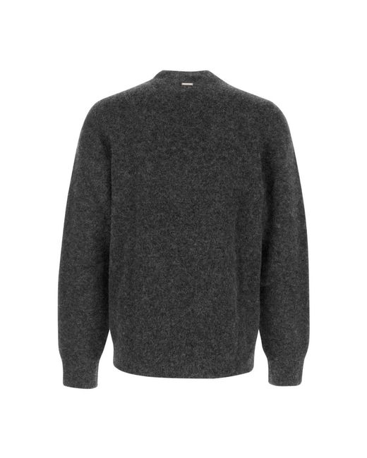 Ferragamo Gray V-Neck Knitwear for men
