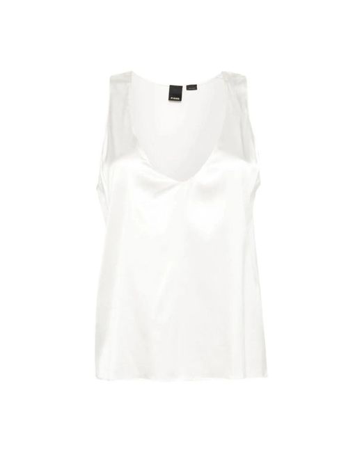 Pinko White Sleeveless Tops