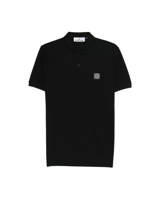 Stone Island Black Polo Shirts for men