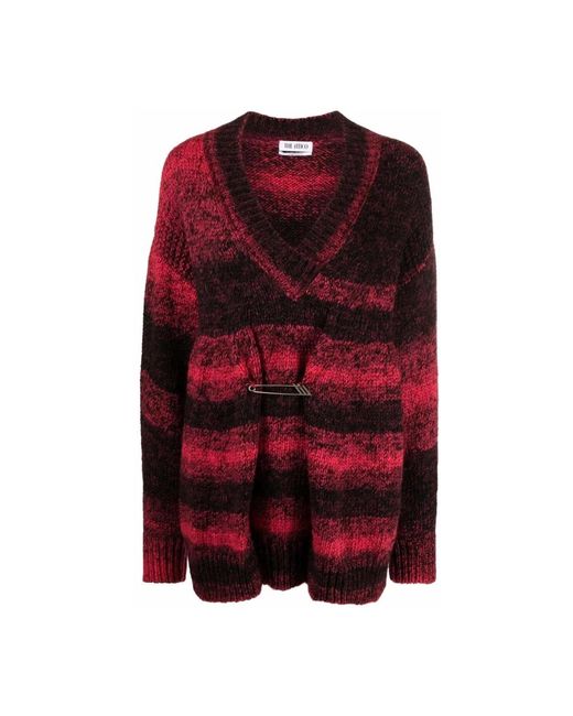 Knitwear > v-neck knitwear The Attico en coloris Red