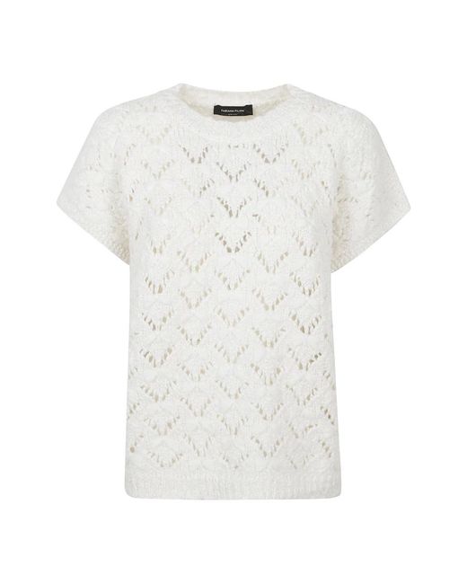 Fabiana Filippi White Round-Neck Knitwear