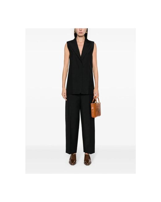 Fendi Black Tapered Trousers