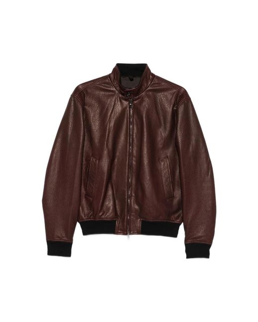 Tagliatore Brown Leather Jackets for men