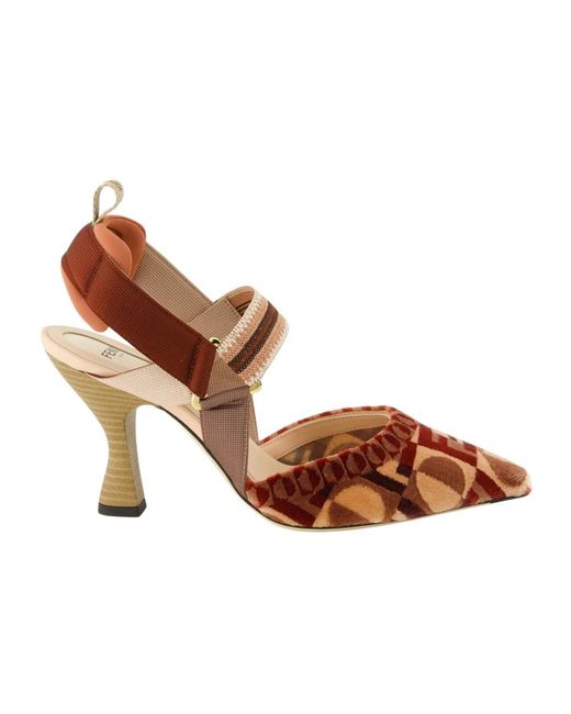 Fendi Colibrì Slingbacks in het Brown