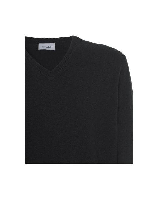 Malo Black Cashmere Knitwear for men