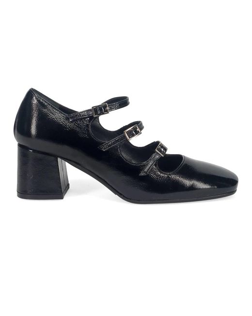 Sangiorgio Schoenen ,Zwart ,Zwarte Mary Jane Schoen in het Blue