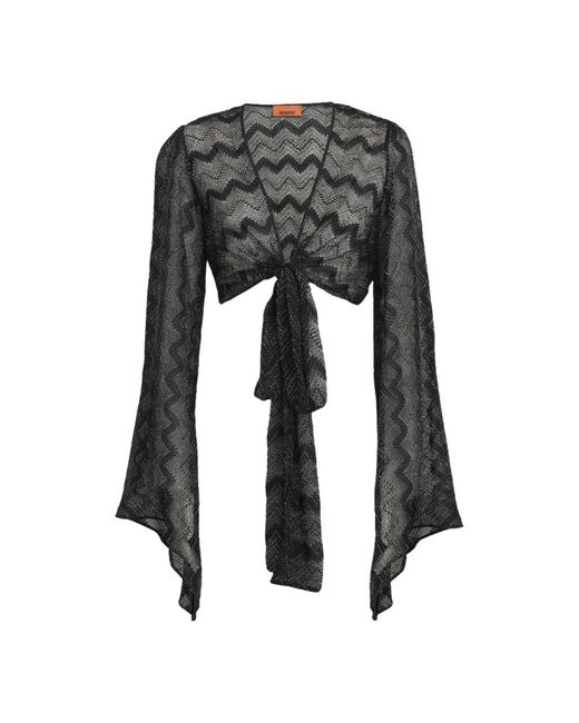 Missoni Crop Top Zig Zag in het Black
