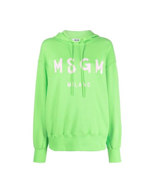 MSGM Green Hoodies