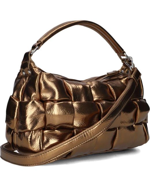 Nunoo Brown Geflochtene Schultertasche Lily Bronze