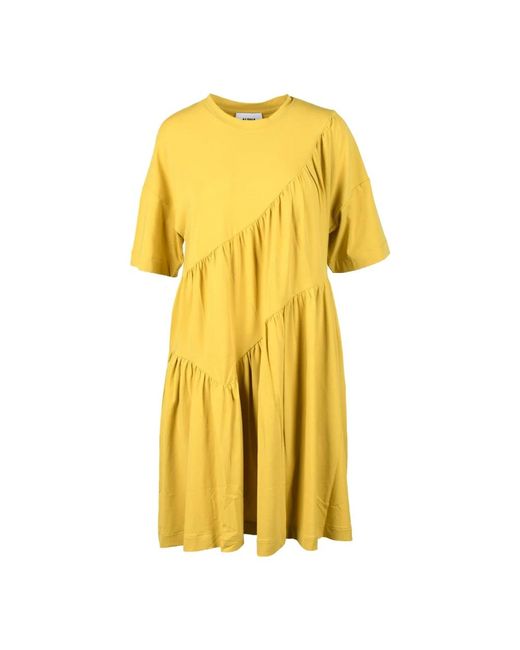 Abito in cotone ed elastan per donne di Alpha Studio in Yellow