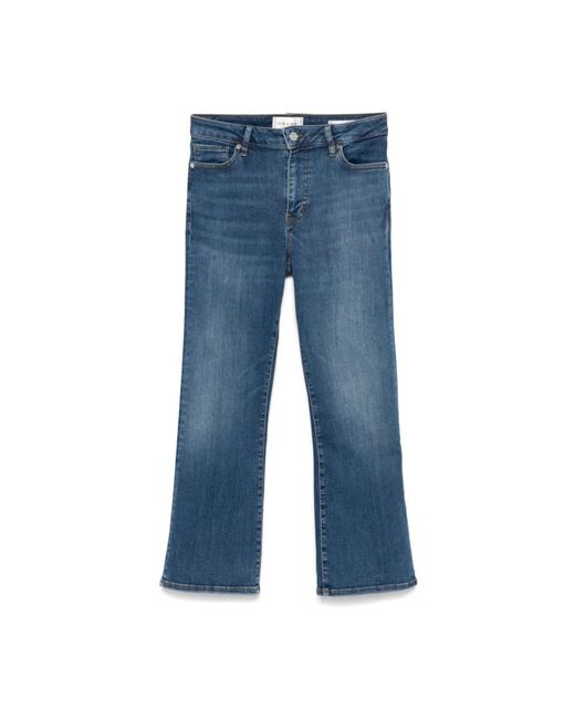 FRAME Bleached Bootcut Cropped Jeans in het Blue