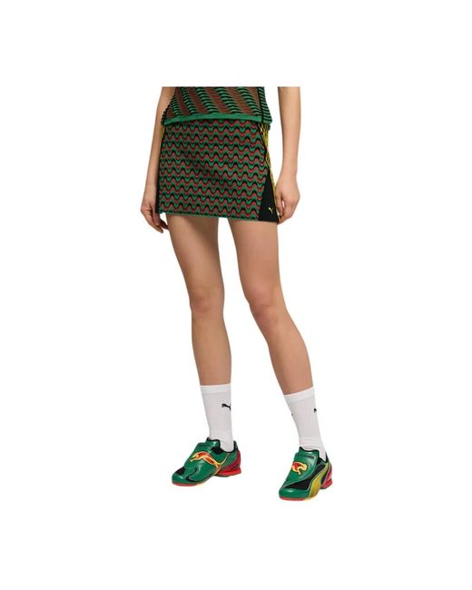 PUMA Green Short Skirts