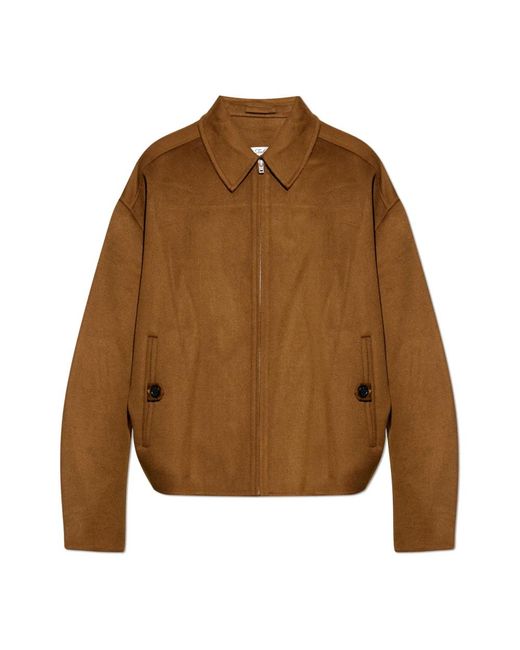 Acne Jassen ,Bruin ,Wol Wollen Jas Met Kraag in het Brown voor heren