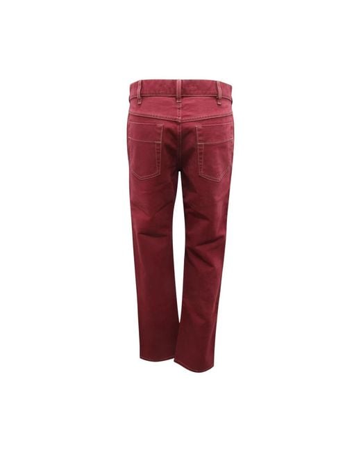 Incotex Broeken ,Rood ,Katoen Bordeaux Broek 5 Zakken Raso Army in het Red voor heren