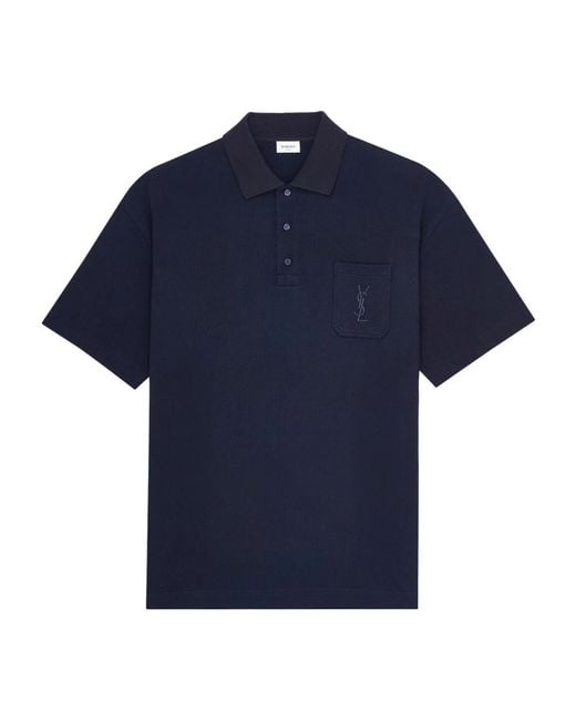Saint Laurent Blue Polo Shirts for men