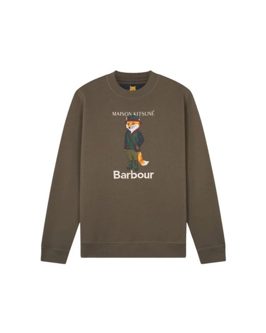 Barbour Green Logo Sweatshirt for men