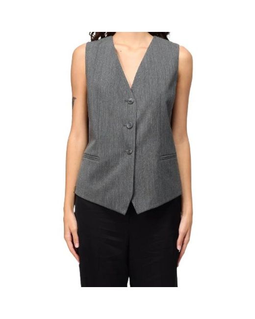 Twinset Gray Vests