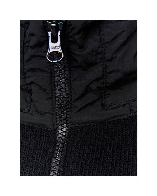 Stone Island Schwarzer wollpullover in Black für Herren