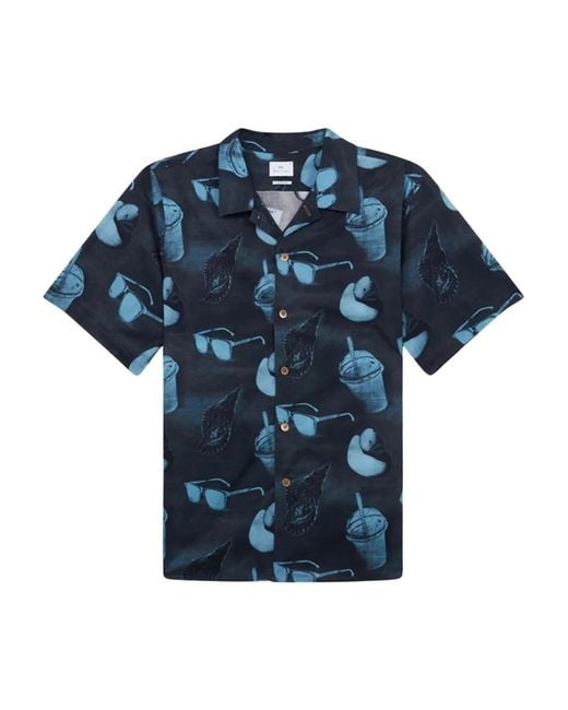 Paul Smith Blue Short Sleeve Shirts for men