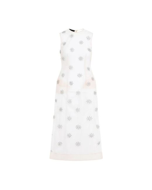 Simone Rocha White Dart Midi Dress